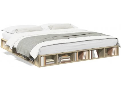 Rám postele dub sonoma 180 x 200 cm kompozitní dřevo [3280456]