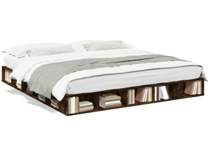 Rám postele kouřový dub 180 x 200 cm kompozitní dřevo [3280458]