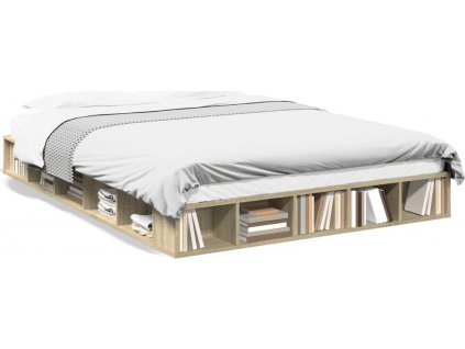 Rám postele dub sonoma 150 x 200 cm kompozitní dřevo [3280470]