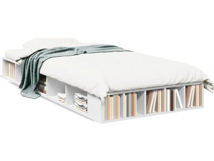 Rám postele bílý 90 x 200 cm kompozitní dřevo [3280517]