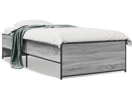 Rám postele 90 x 200 cm kompozitní dřevo a kov [845244]