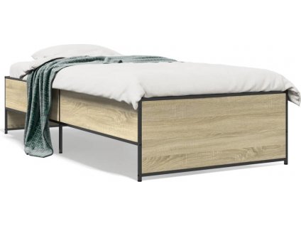 Rám postele 75 x 190 cm kompozitní dřevo a kov [845252]