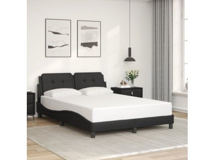 Rám postele bez matrace Zadar 120x200 cm umělá kůže [3208170] (Barva Černá)
