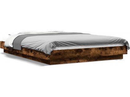 Rám postele s LED osvětlením 135x190 cm kompozitní dřevo [3281137]
