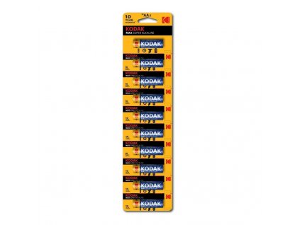 Baterie Kodak AA MAX alkalická 10 ks, trhací proužek [55146103]