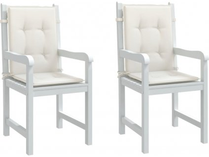 Podušky na židli nízké opěradlo 2 ks modrá melanž 100x50x4 cm [4002451]