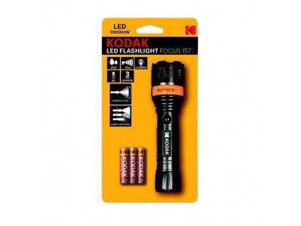 LED svítilna Kodak Focus 157 Flashlight + 3x AAA Extra Heavy Duty [55146131]