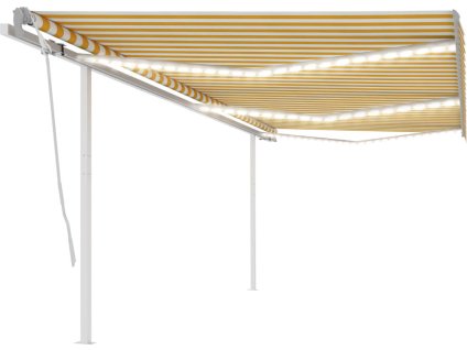 Ručně zatahovací markýza s LED světlem 6 x 3 m [3070004] (Barva Antracitová)