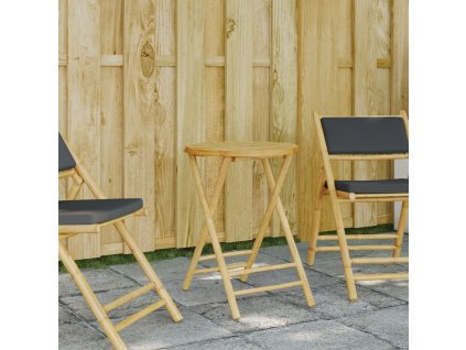 Skládací zahradní stůl Ø 55 x 75 cm bambus [365881]