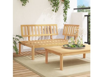 Zahradní rohová pohovka z palet s poduškami masivní akácie [365849] (Barva Hnědá, barva dřeva Světle hnědá)