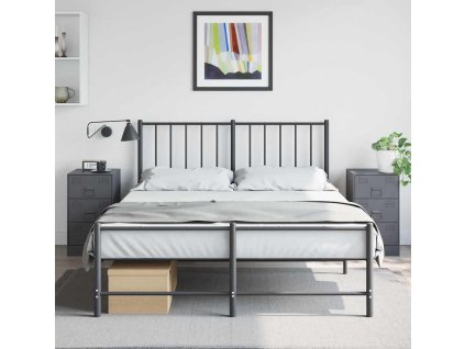 Noční stolky 2 ks 34,5 x 39 x 62 cm ocel [841780] (Barva Antracitová)