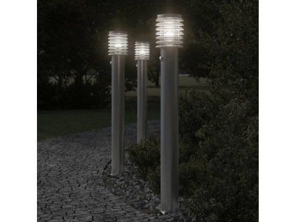 Venkovní stojací lampa s čidlem 110 cm nerezová ocel [4006371] (Barva Černá)