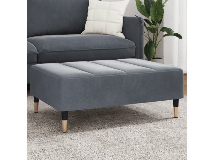 Podnožka 77 x 55 x 31 cm samet [4007394] (Barva Tmavě šedá)