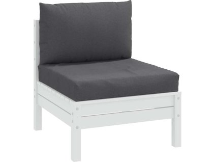 Podušky na palety 2 ks melanž textil [4002640] (Barva Antracitová)