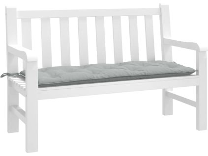 Poduška na zahradní lavici vínová melanž 120 x 50 x 7 cm textil [4002542] (Barva melanžová světle šedá)