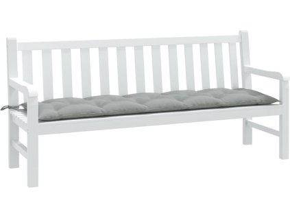 Poduška na zahradní lavici taupe melanž 180 x 50 x 7 cm textil [4002564] (Barva melanžová světle šedá)
