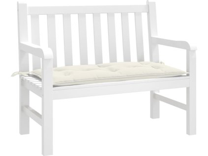 Poduška na zahradní lavici béžová melanž 100 x 50 x 7 cm textil [4002533] (Barva melanžová krémová)