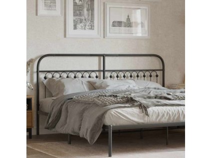 Kovové náhradní čelo postele 180 cm [376636] (Barva Černá)