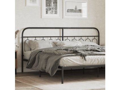 Kovové náhradní čelo postele 200 cm [377155] (Barva Černá)