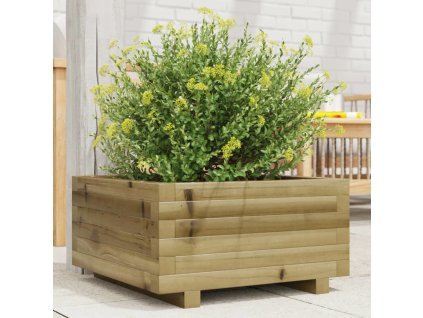 Zahradní truhlík 42,5 x 42,5 x 19,5 cm masivní borovice [847297] (Barva Přírodně impregnované)
