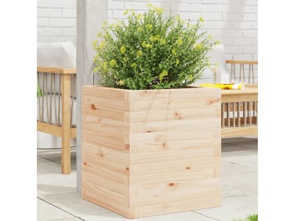 Zahradní truhlík 40x40x46 cm masivní borové dřevo [3282399] (Barva Přírodní borovice)
