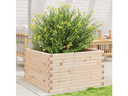 Zahradní truhlík 80 x 80 x 46 cm masivní borové dřevo [3282419] (Barva Přírodní borovice)