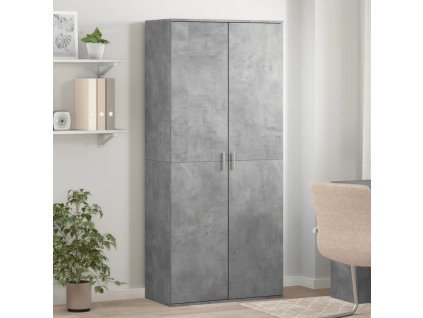 Botník 80 x 39 x 178 cm kompozitní dřevo [3276675] (Barva Betonová šedá)