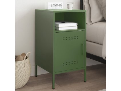 Noční stolek 36 x 39 x 68 cm ocel [843068] (Barva Růžová)