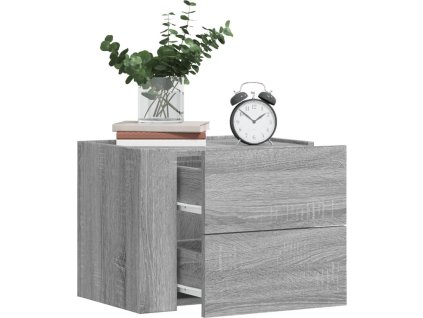 Nástěnné noční stolky 2 ks 40 x 30 x 35 cm [848338] (Barva Hnědý dub)