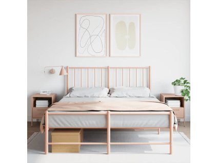 Noční stolky 2 ks olivově 36 x 39 x 50,5 cm ocel [843057] (Barva Růžová)