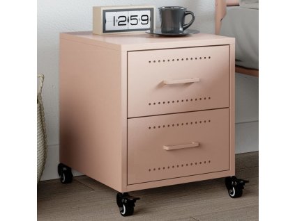 Noční stolek hořčicově 36 x 39 x 43,5 cm ocel [846634] (Barva Zelená)