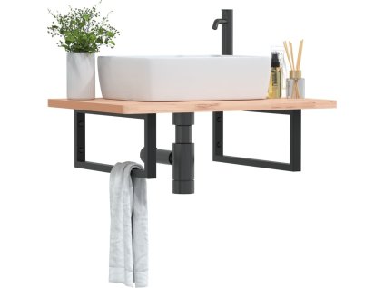 Policové držáky na umyvadlo 2 ks obdélníkové ocel [4007266] (Barva Bílá)