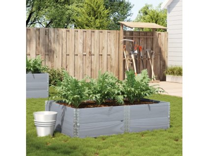 Zahradní truhlík 150 x 100 cm masivní borové dřevo [3295417] (Barva Šedá)