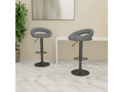 Barové židle 2 ks samet [333268] (Barva Krémová)