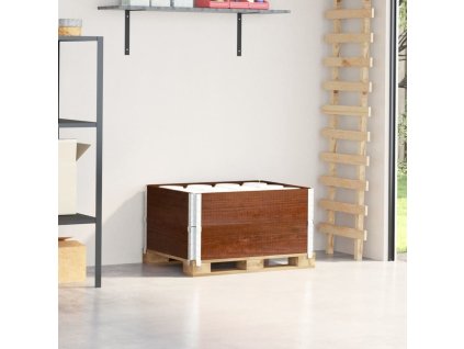 Paletové nástavce 2 ks 80 x 60 cm masivní borové dřevo [4010271] (Barva Tmavě hnědá)