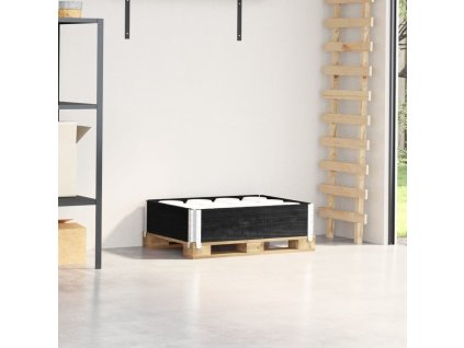 Paletový nástavec 80 x 60 cm masivní borové dřevo [4010265] (Barva Černá)