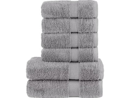 6dílná sada ručníků Premium SOLUND 600 g/m² [137560] (Barva Šedá)