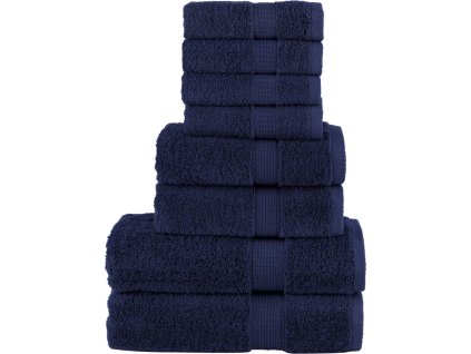 8dílná sada ručníků Premium SOLUND 600 g/m² [137541] (Barva Námořnická modrá)