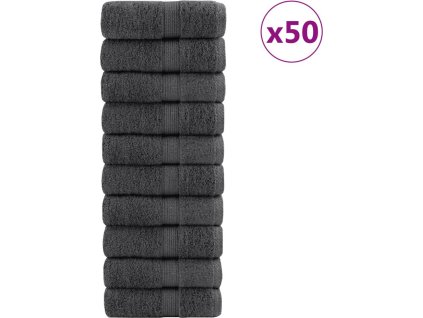 Prémiové ručníky pro hosty SOLUND 50 ks 30x50 cm 600 g/m² [137155] (Barva Antracitová)