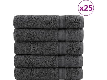 Prémiové ručníky do sprchy SOLUND 25 ks 70 x 140 cm 600 g/m² [137163] (Barva Antracitová)