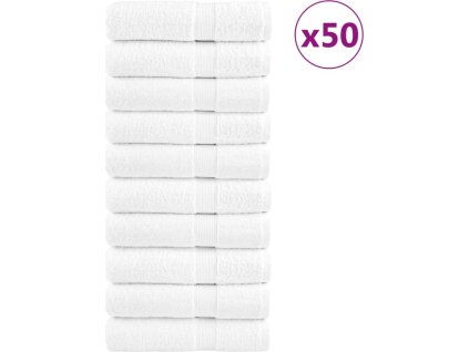 Prémiové ručníky SOLUND 50 ks 50x100 cm 600 g/m² [137127] (Barva Bílá)