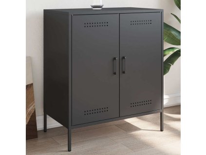 Příborník hořčicově 68 x 39 x 79 cm ocel [842977] (Barva Růžová)