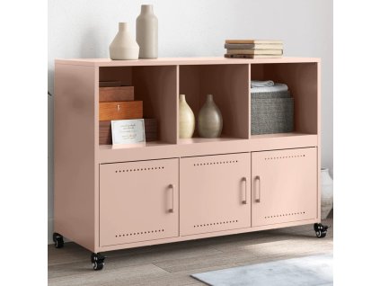 Příborník 100,5 x 39 x 72 cm ocel [846735] (Barva Růžová)