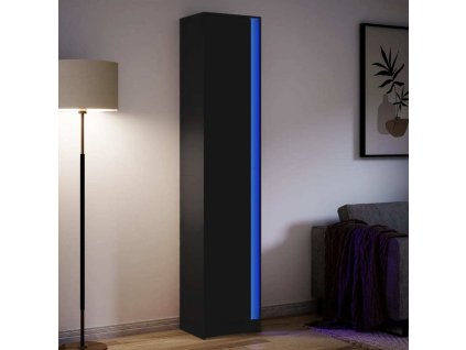 Skříň highboard s LED 41,5 x 32,5 x 200 cm kompozit [3307903] (Barva Šedá sonoma)