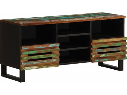 TV stolek 100 x 34 x 46 cm masivní akáciové dřevo [377528] (Barva Vícebarevný)