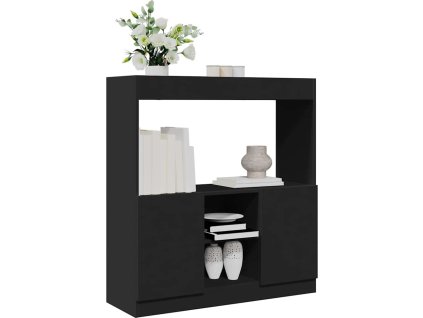 Skříň highboard 92 x 33 x 100 cm kompozitní dřevo [855129] (Barva Šedá sonoma)