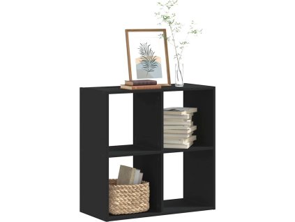Knihovna 68,5 x 32 x 68,5 cm kompozitní dřevo [852826] (Barva Černá)