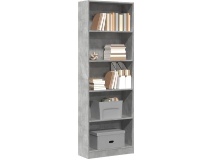 Knihovna 60 x 24 x 176 cm kompozitní dřevo [857824] (Barva Betonová šedá)