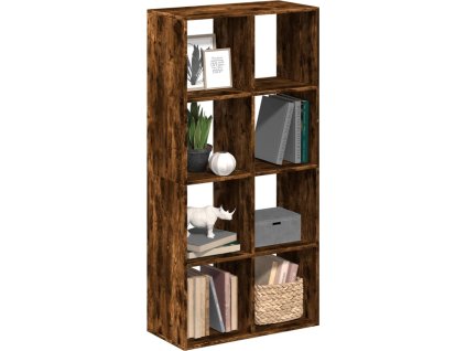 Knihovna/dělící stěna 69,5x29x137,5 cm kompozitní dřevo [858027] (Barva Hnědý dub)