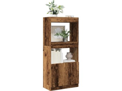 Skříň highboard artisan 63 x 33 x 140 cm kompozitní dřevo [855111] (Barva Šedá sonoma)